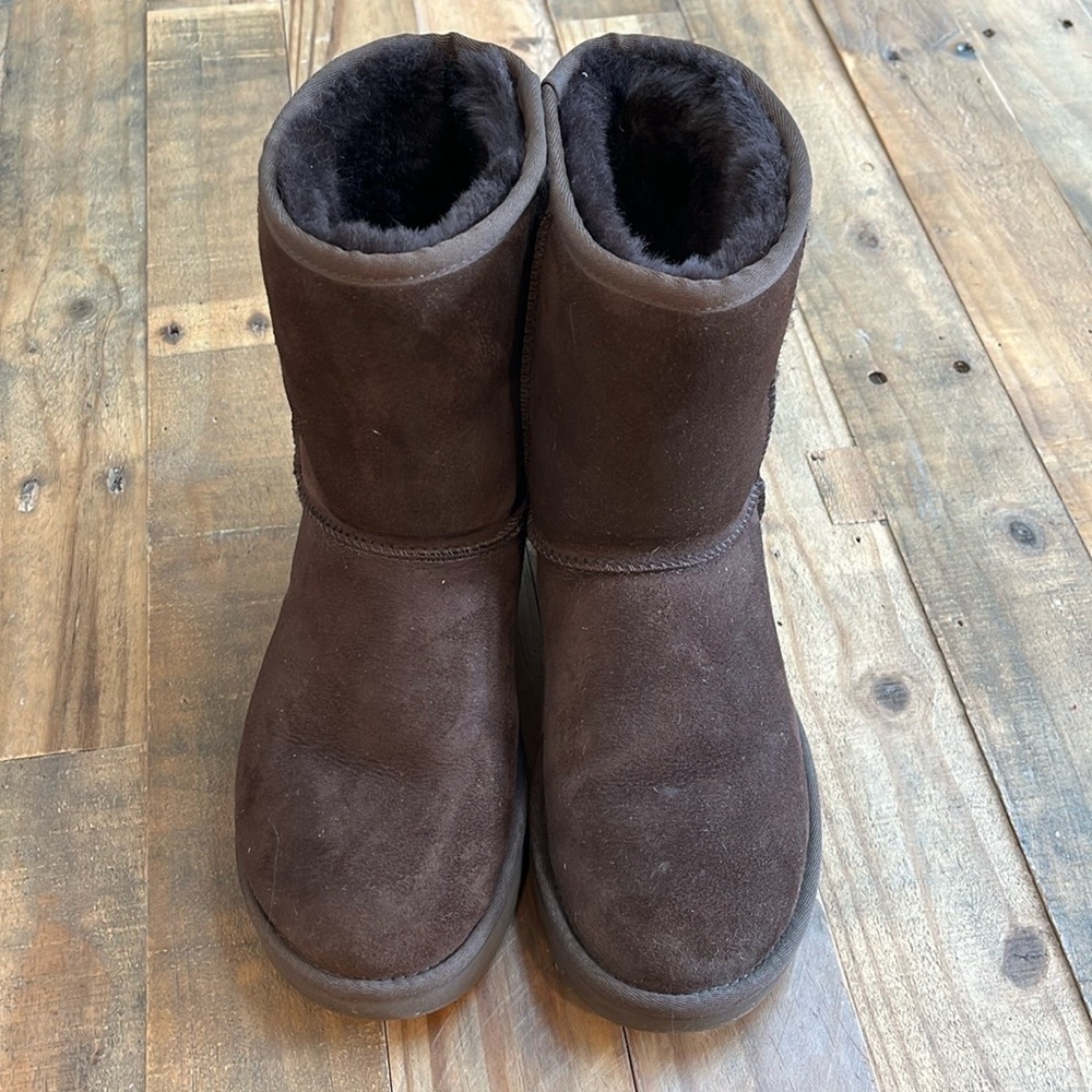 UGG classic short II boots in chocolate